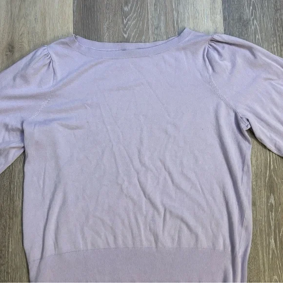 Ann Taylor Purple Crew Neck Sweater Lightweight Knit - Picture 3 of 5
